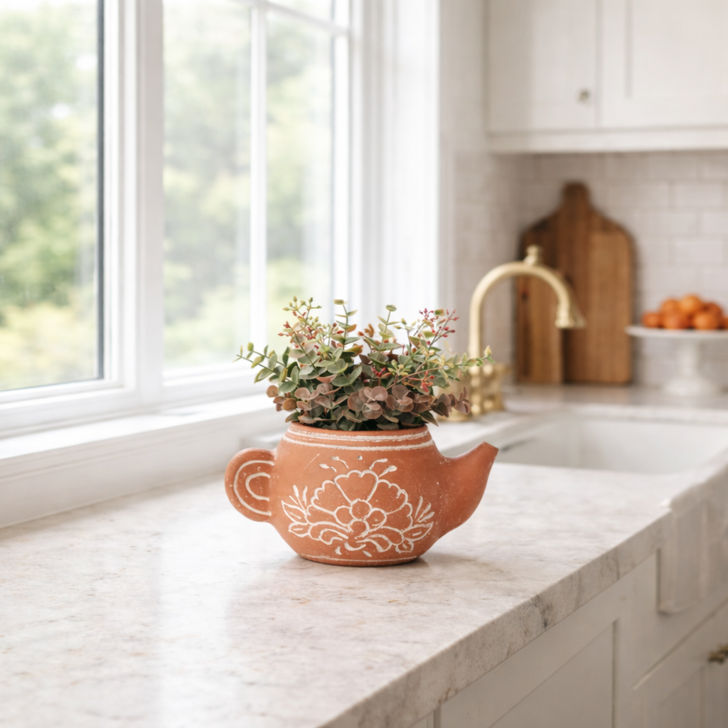 Terracotta Teapot Planter (*Local Delivery/Local Pickup Only)