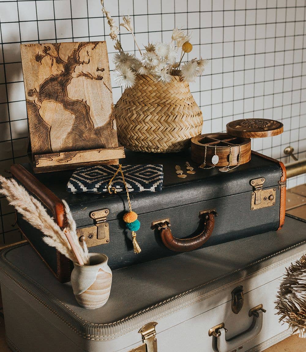Wooden World Map Stand (*Local Delivery/Local Pickup Ony)