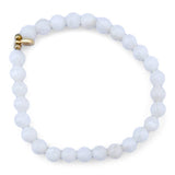6mm Stone Stacking Bracelet- Mother of Pearl
