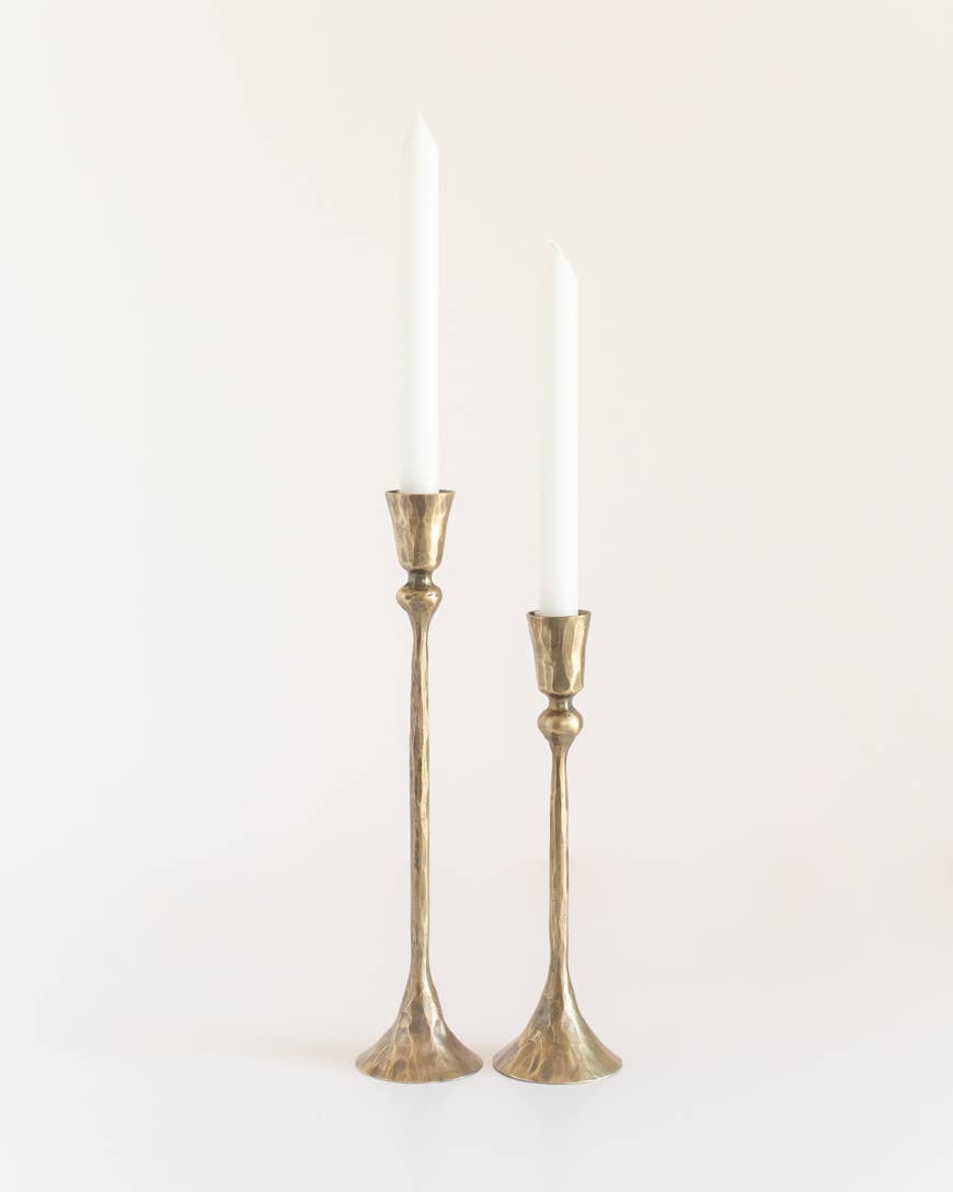 Gemini Hand-Forged Iron Candle Stands- Assorted Colors/Sizes- Sold Individually