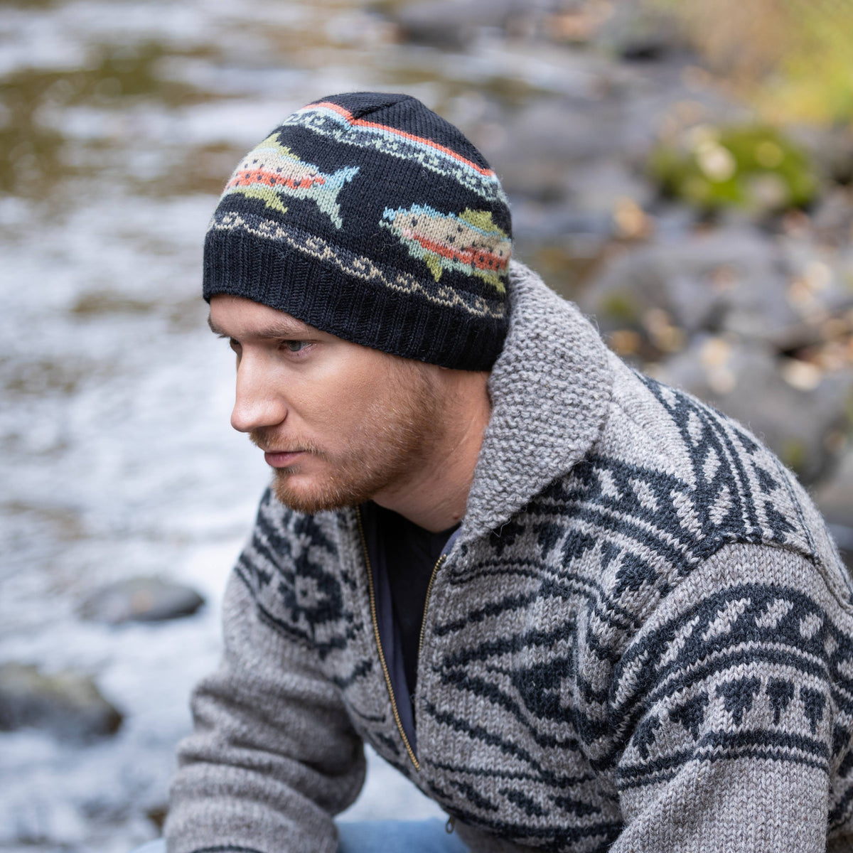Trout Knit Wool Hat- Assorted Colors