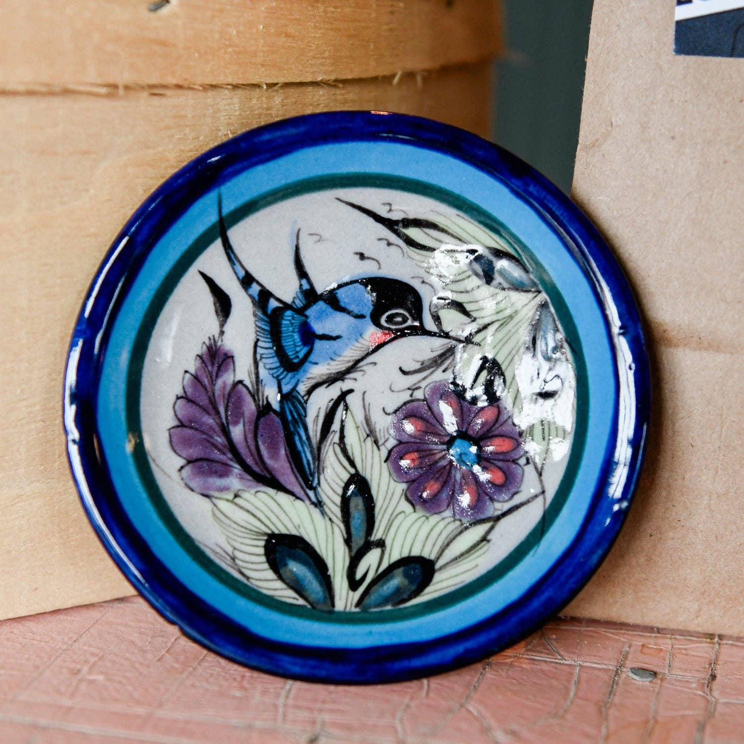 Wild Bird Small Plate- Assorted Colors and Designs