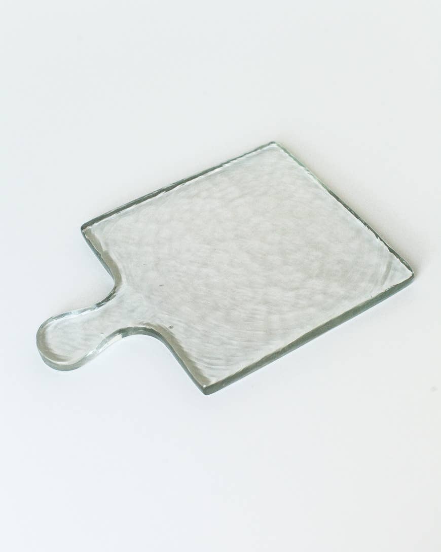 Handblown Hammered Glass Serving Board- Assorted Colors- Sold Individually (*Local Pickup/Local Delivery Only)