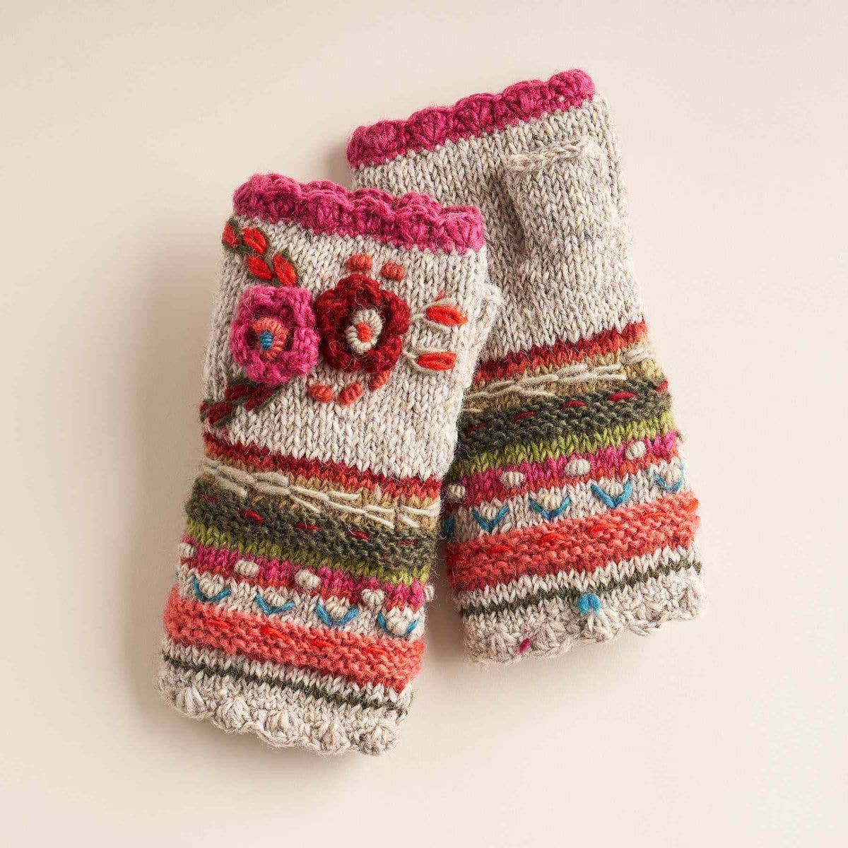 Lassen Knit Wool Handwarmers- Assorted Colors