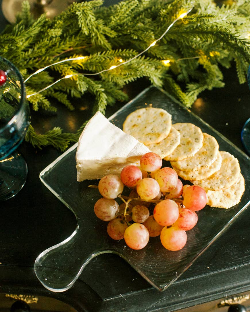 Handblown Hammered Glass Serving Board- Assorted Colors- Sold Individually (*Local Pickup/Local Delivery Only)
