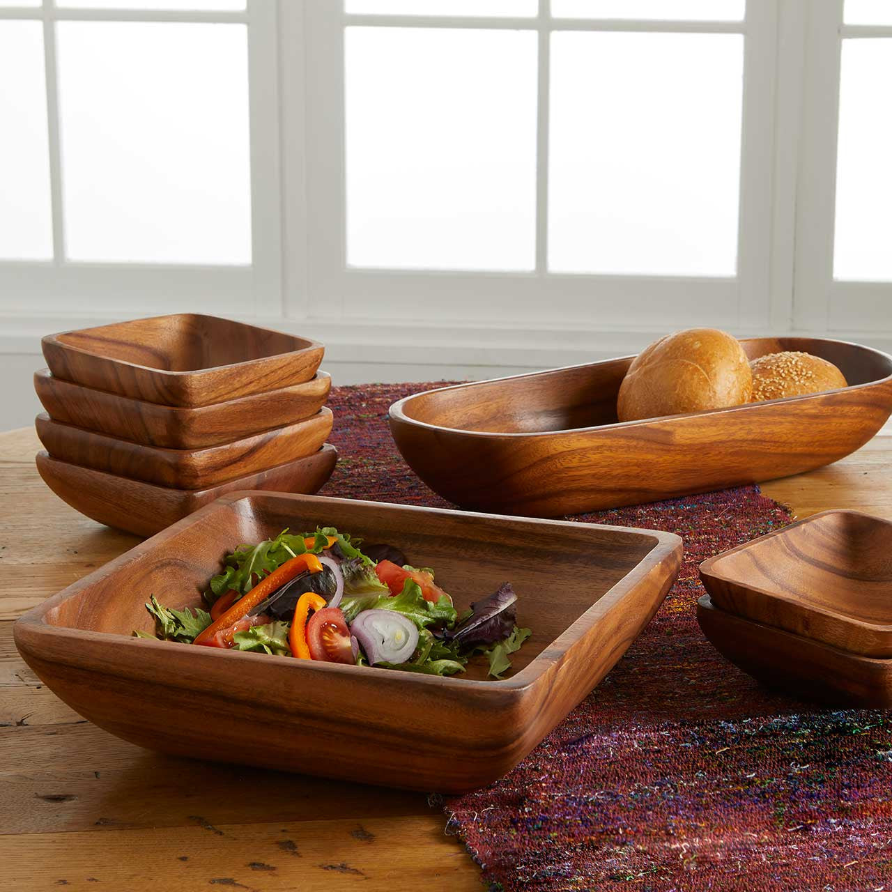 Acacia Salad Bowl- Sold Individually