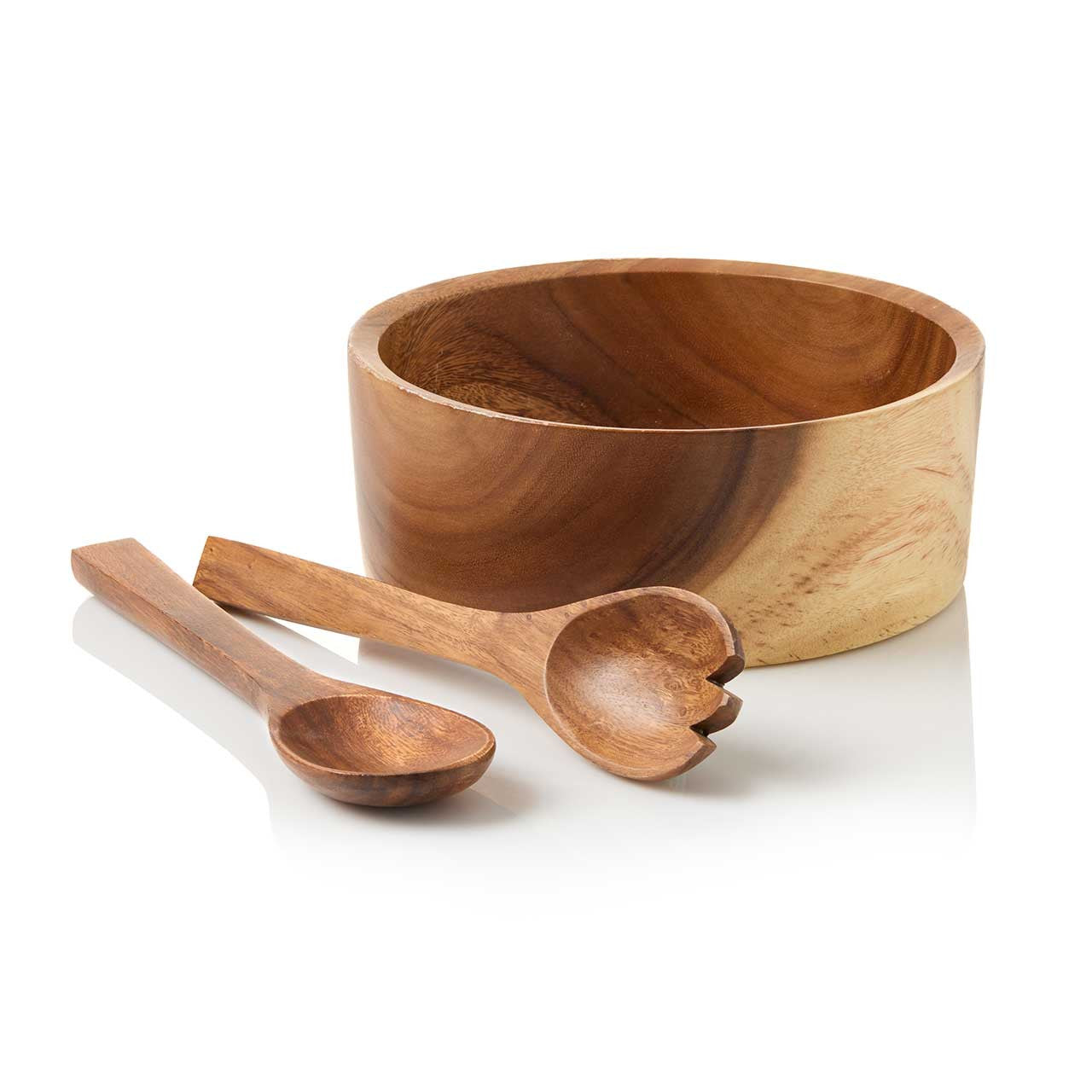Acacia Wood Salad Serving Pieces- Sold Individually (*Local Pickup / Local Delivery Only)