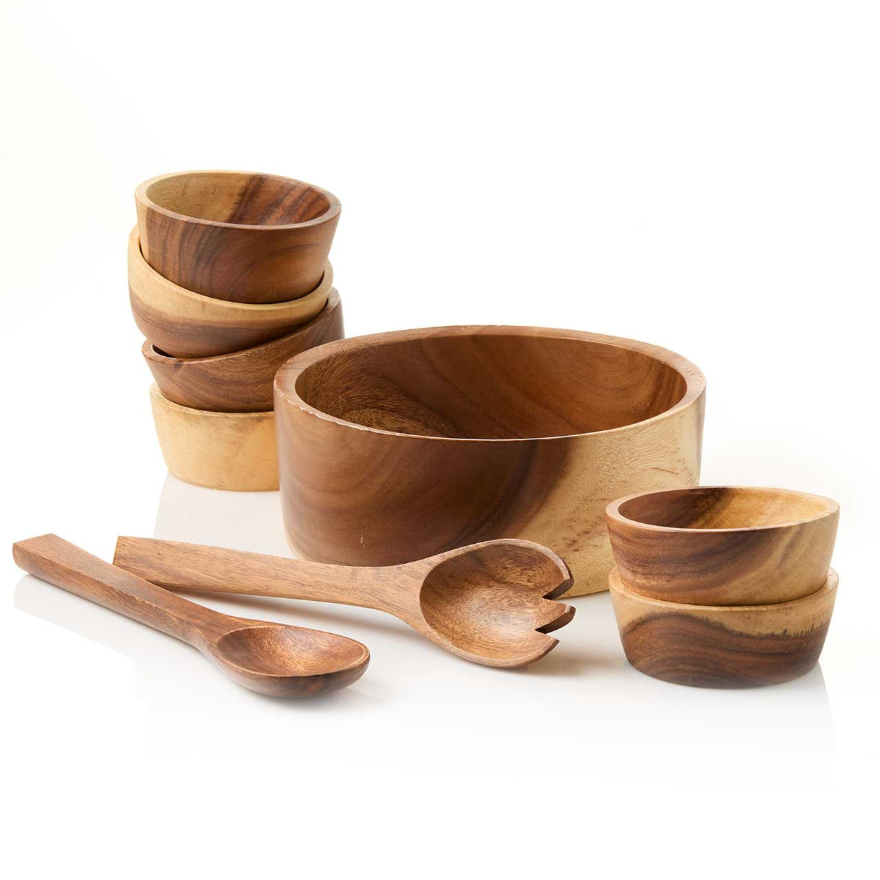 Acacia Wood Salad Serving Pieces- Sold Individually (*Local Pickup / Local Delivery Only)