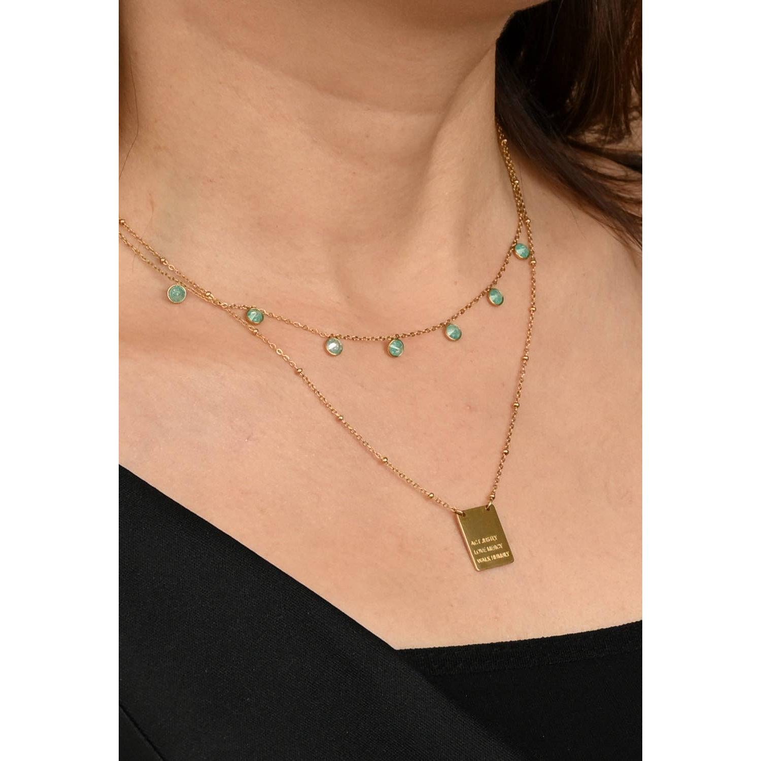 Act Justly Necklace in Gold
