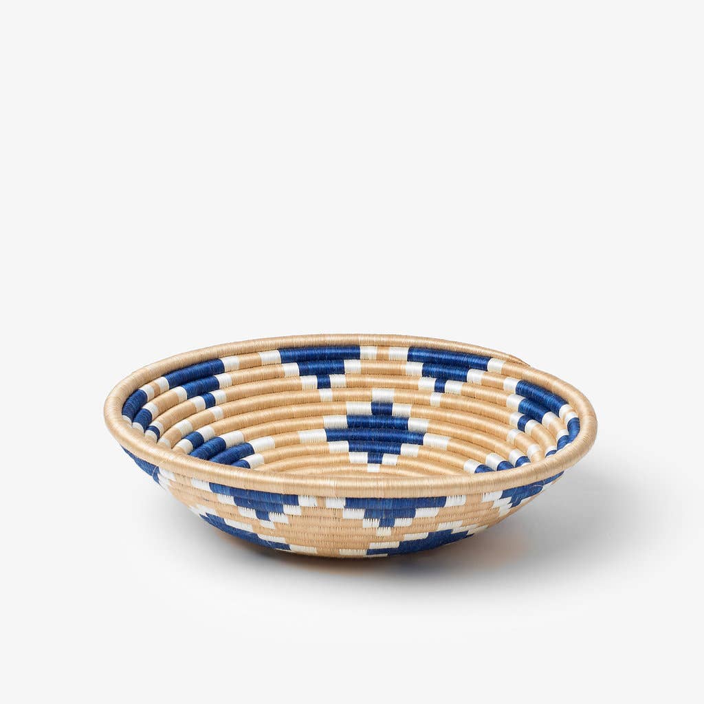 Akaneri Woven Bowl- Indigo Diamonds- Assorted Sizes