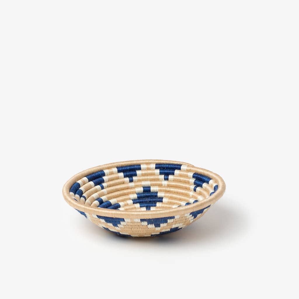 Akaneri Woven Bowl- Indigo Diamonds- Assorted Sizes