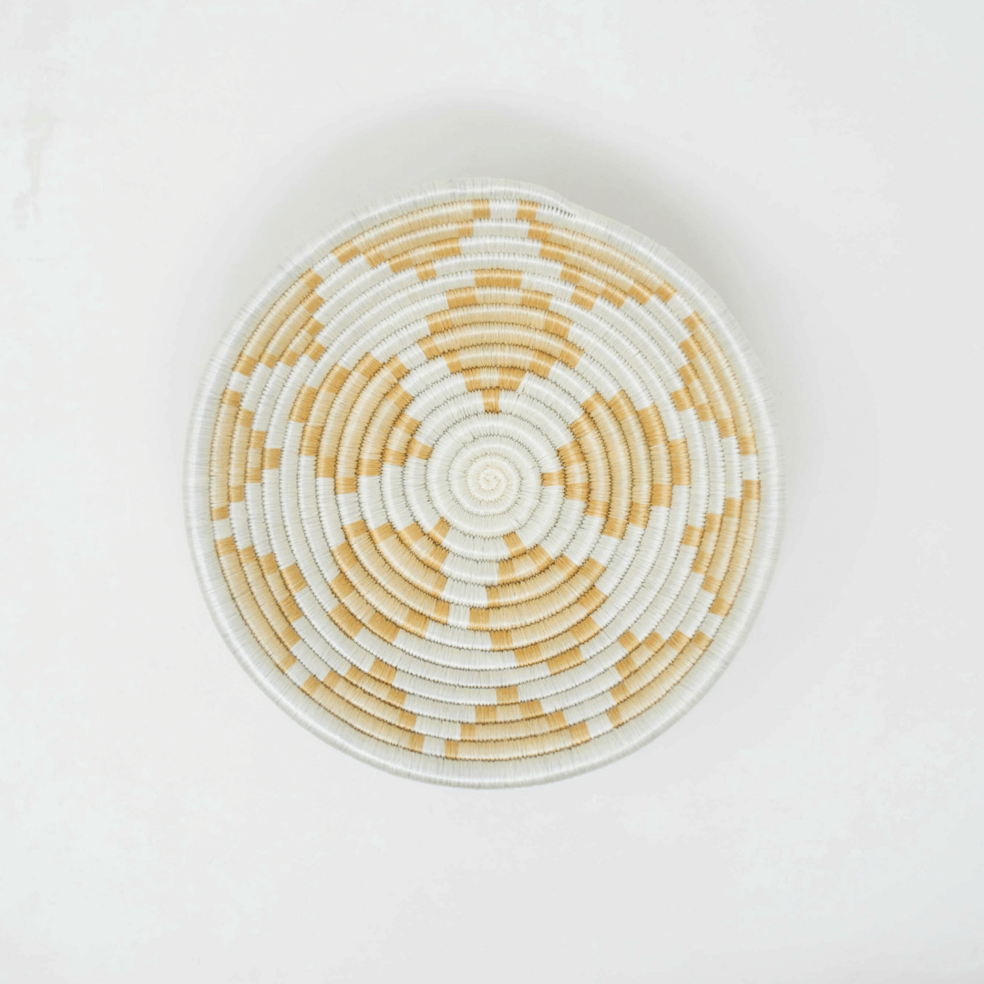 Akaneri Woven Bowl- Tea Diamonds on White- Assorted Sizes