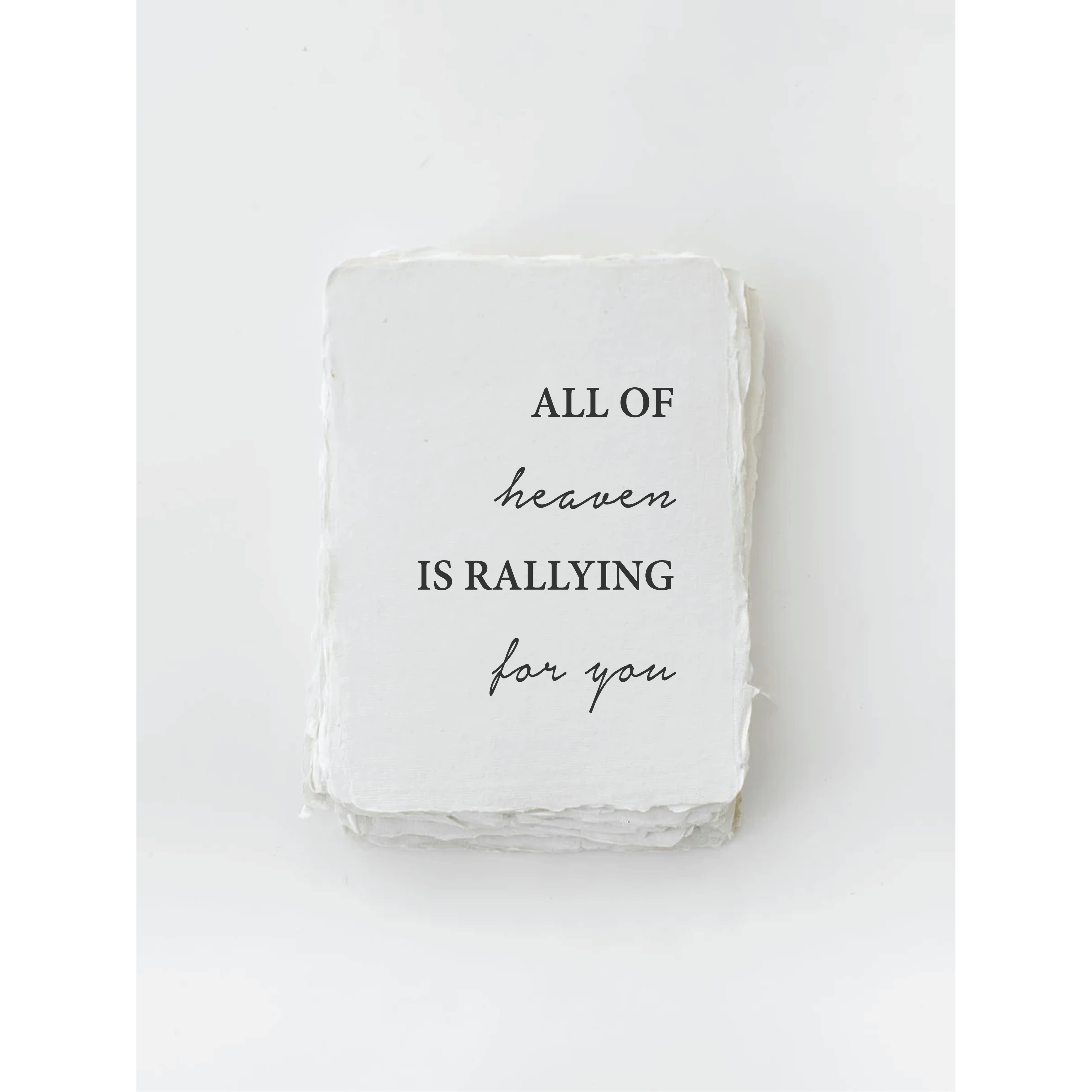 "All of Heaven is Rallying for You" Religious Card