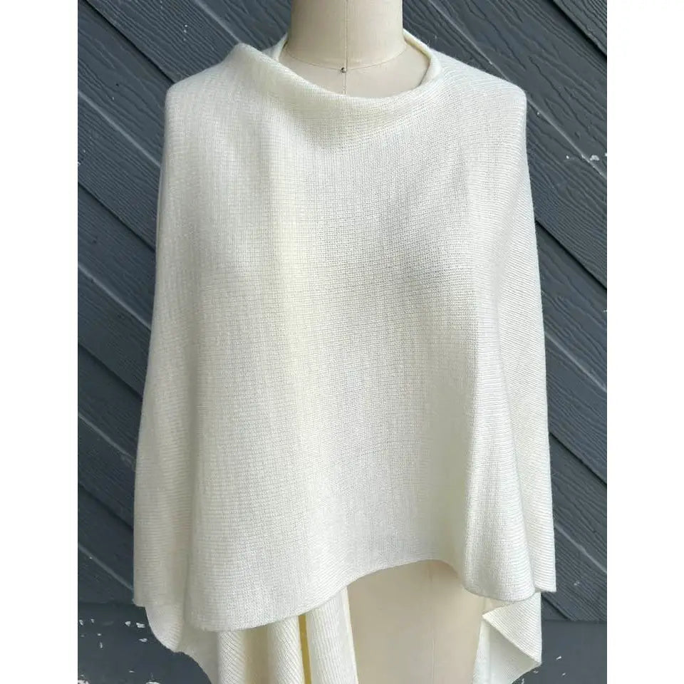 Alpaca Blend Knit Ruana Wrap- Assorted Colors