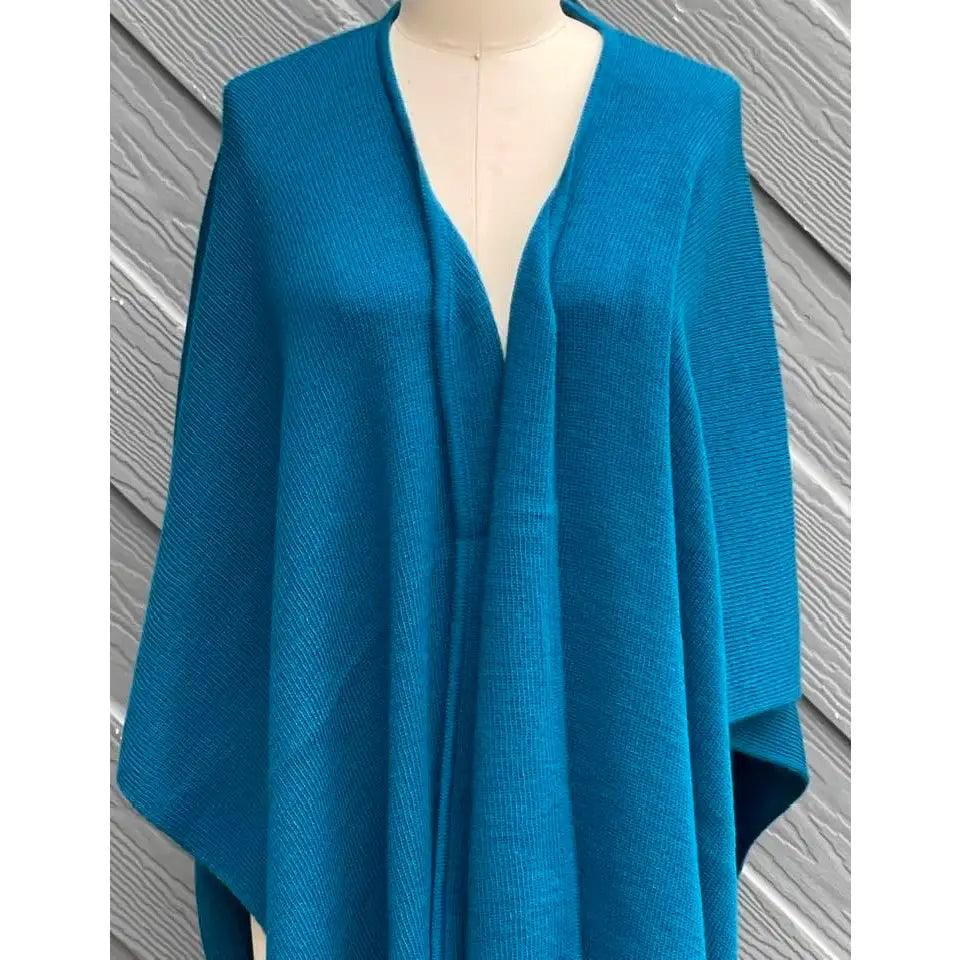 Alpaca Blend Knit Ruana Wrap- Assorted Colors