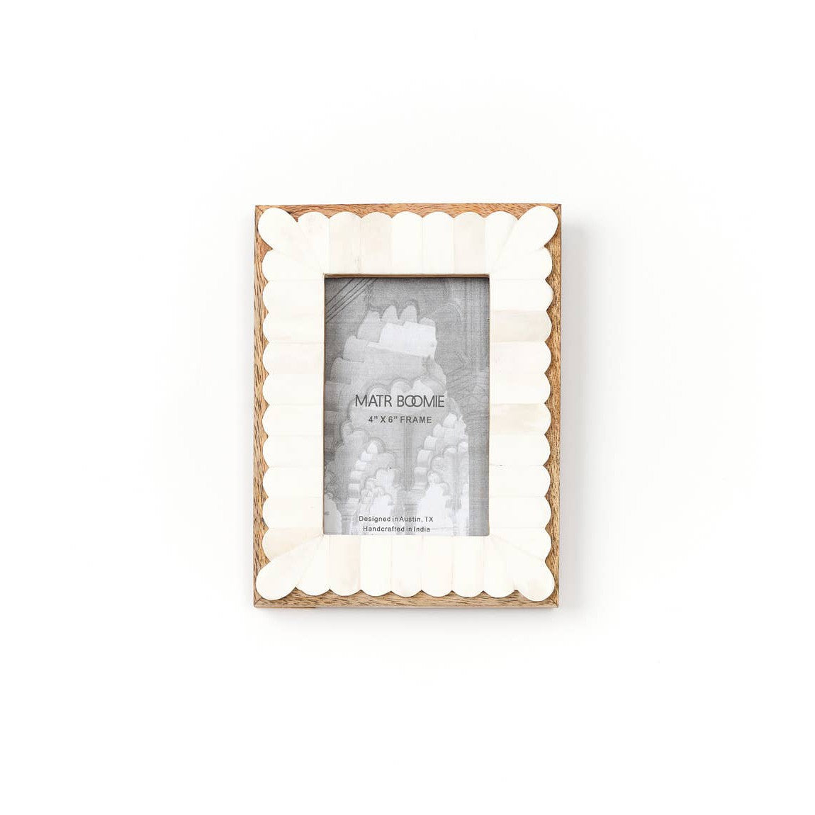 Amalesh 4x6 Picture Frame - Carved Bone, Wood