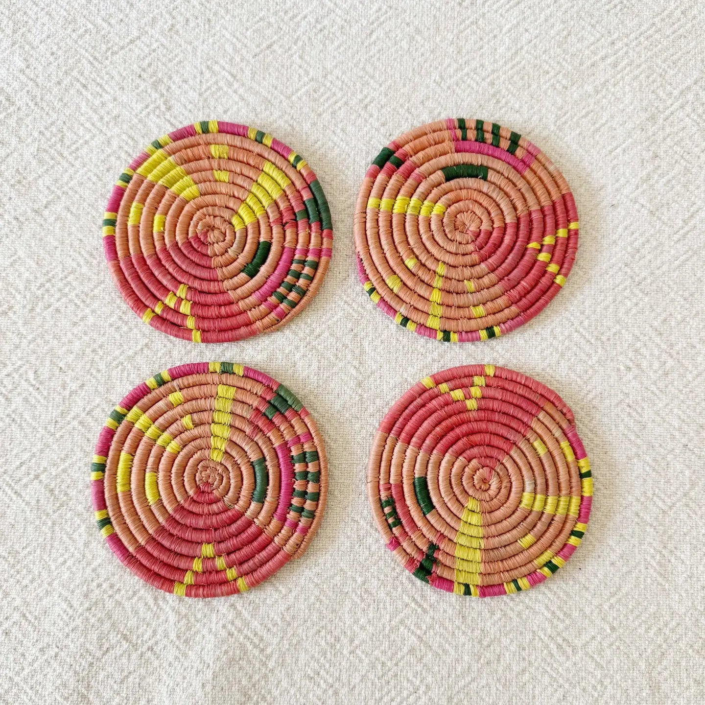 Amsha Woven Coasters Set- Assorted Styles
