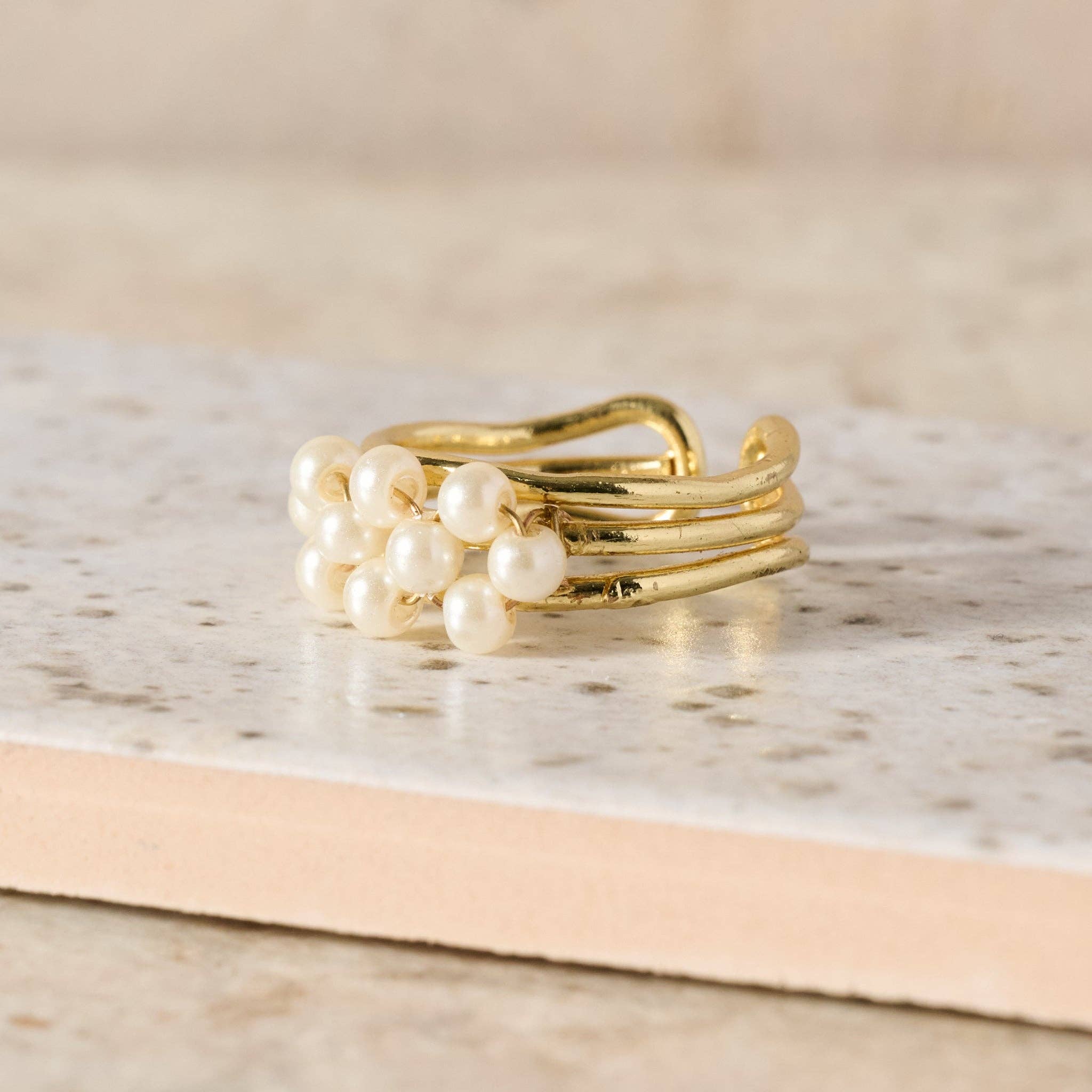 Anek Pearl Bead Ring