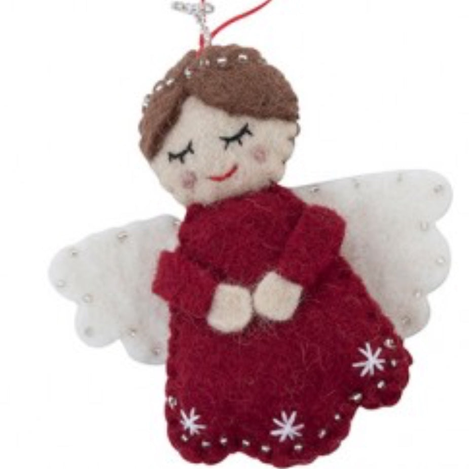 Angel with Halo Ornament- Sold Individually