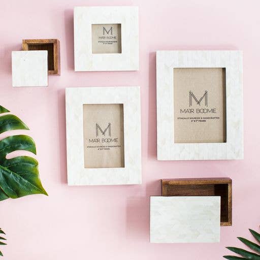 Artemis 3x3 Picture Frame - Handcrafted Bone