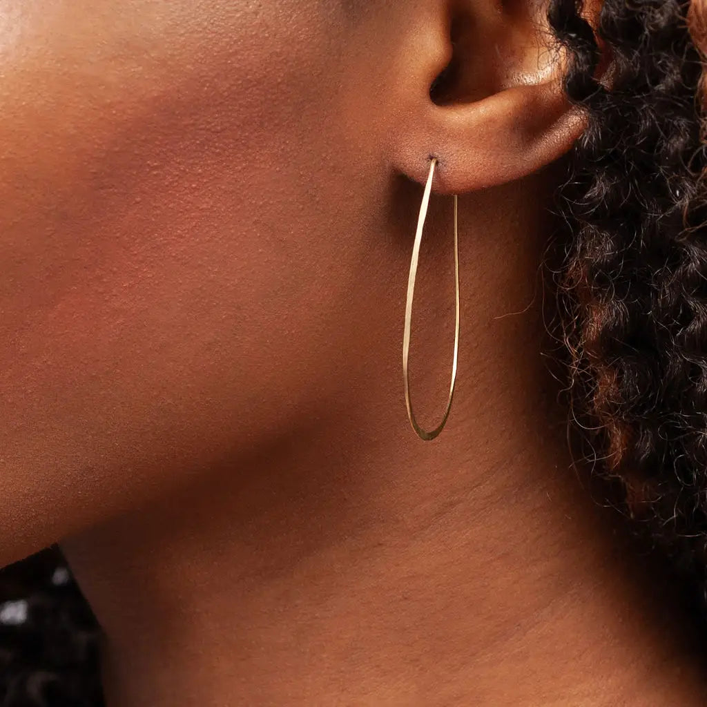 Azmera Hammered Loop Earrings- Assorted
