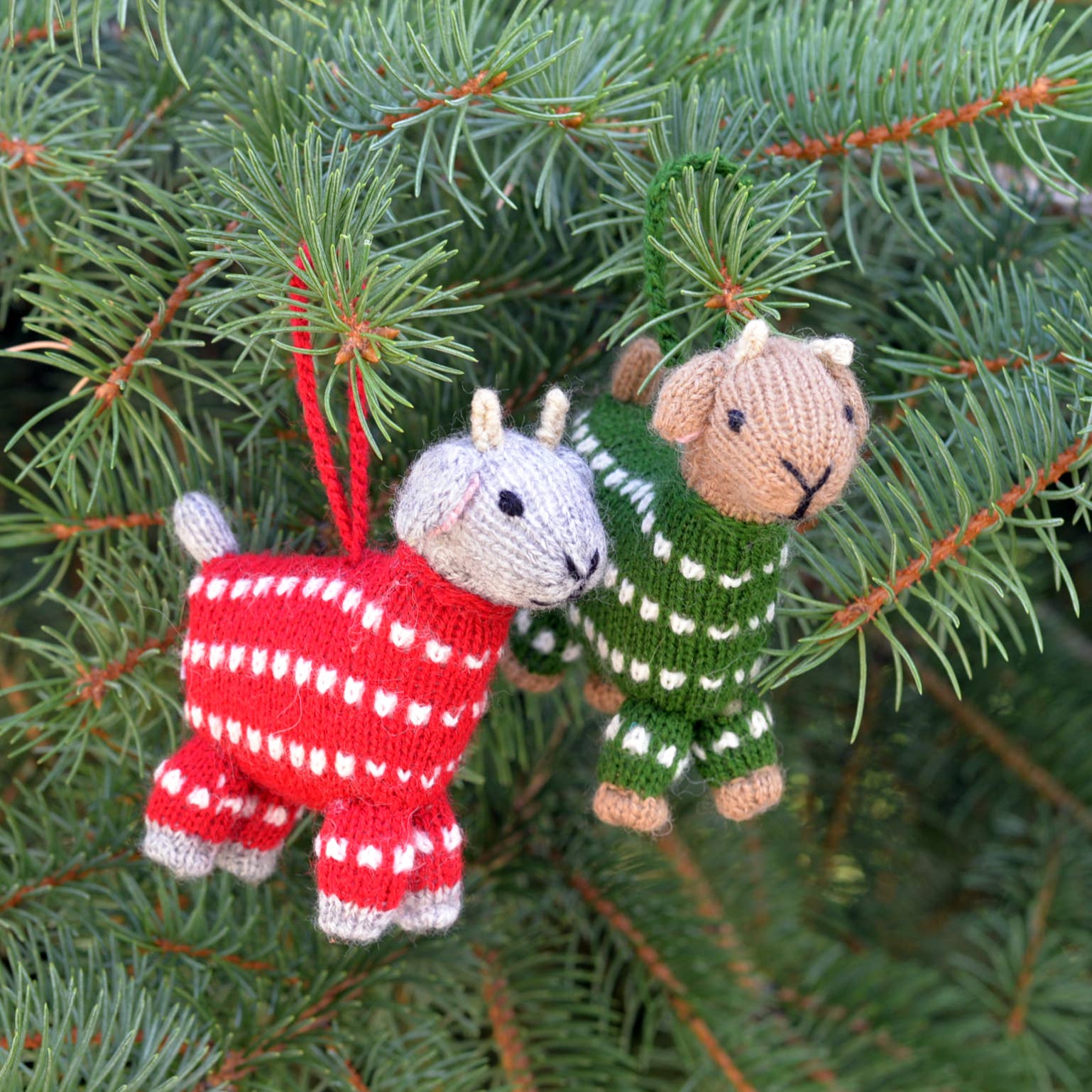 Baby Goats in Pajamas Ornament- Sold Individually