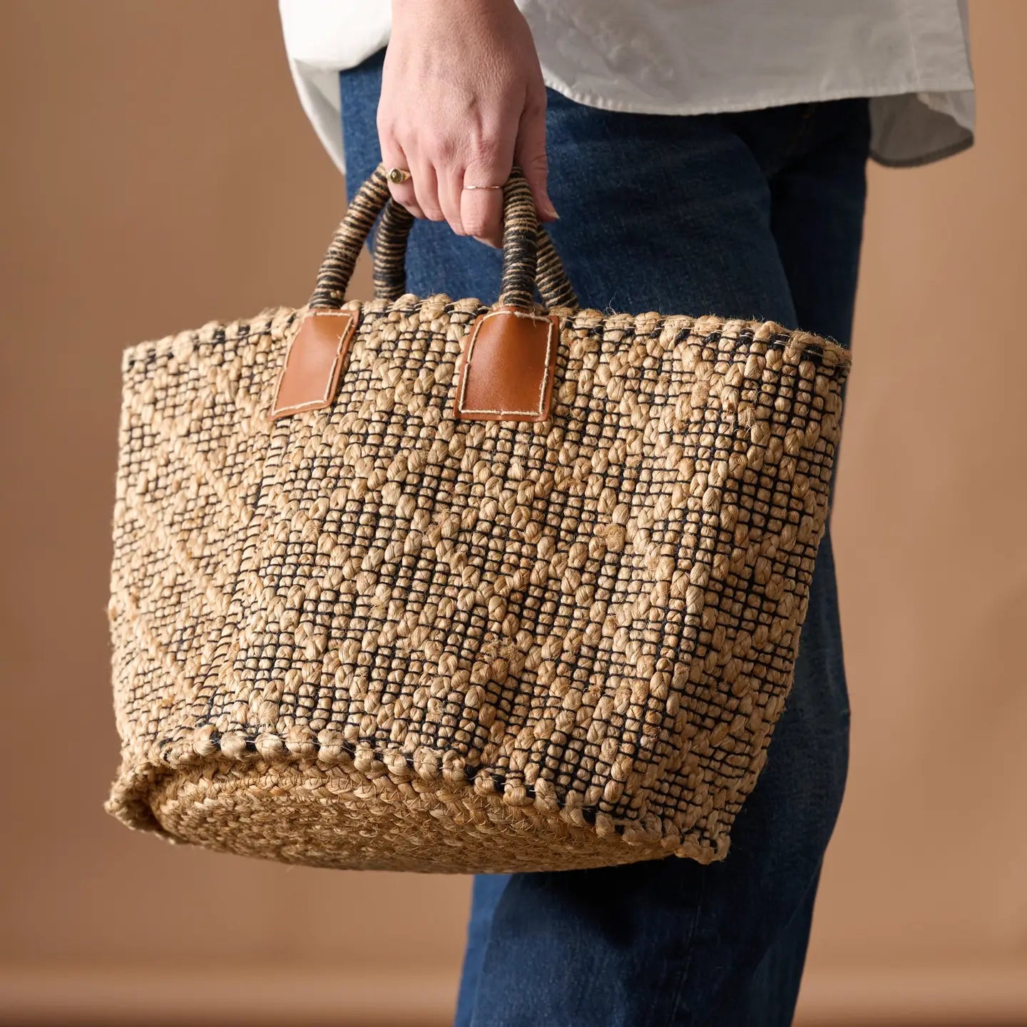 Bahana Handled Jute Basket- Assorted Sizes- Sold Individually