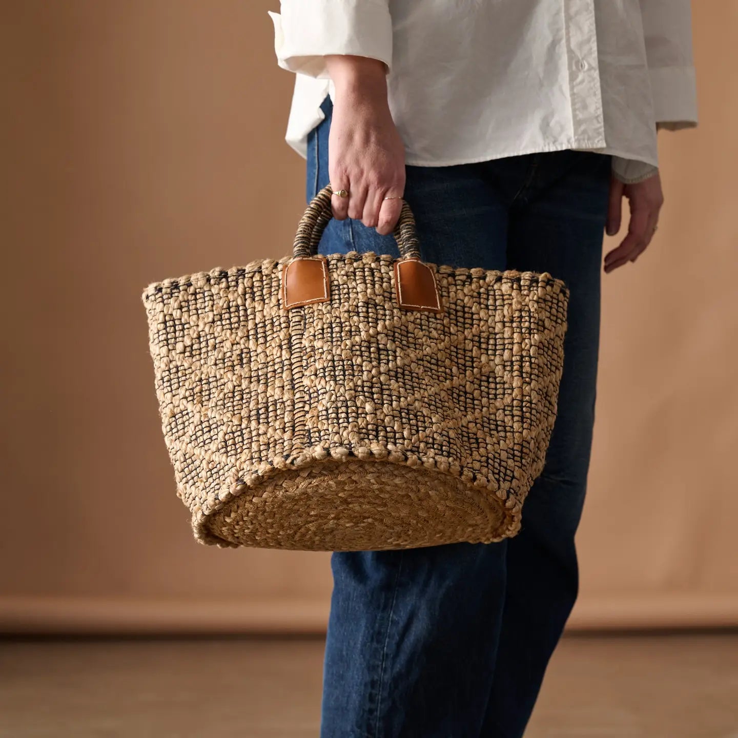 Bahana Handled Jute Basket- Assorted Sizes- Sold Individually