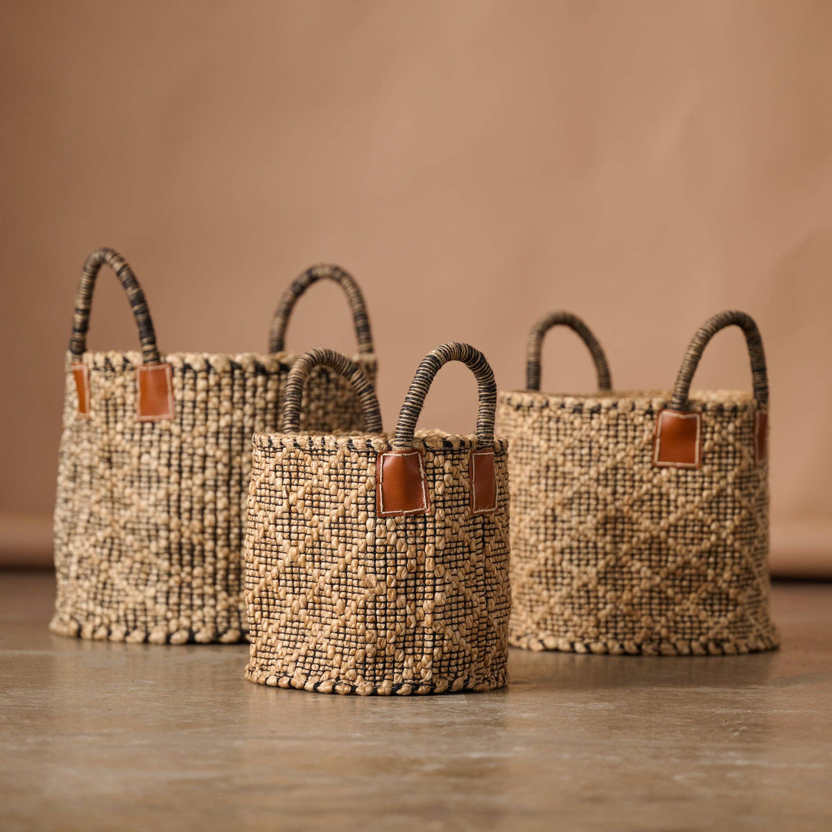 Bahana Handled Jute Basket- Assorted Sizes- Sold Individually (*Local Pickup/Local Delivery Only)