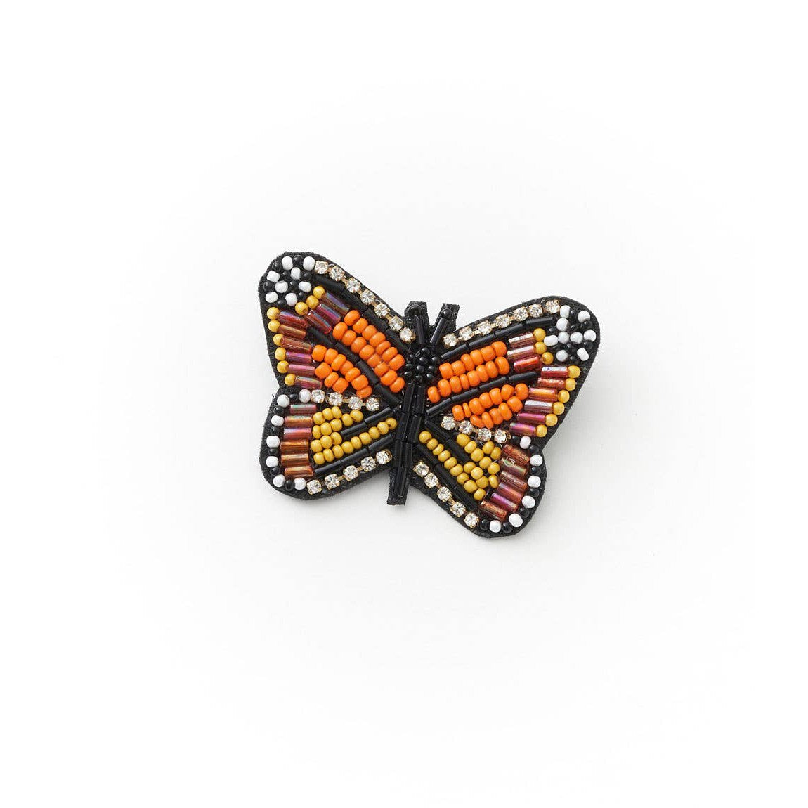 Bala Mani Beaded Butterfly Brooch Pin - Handmade, Fair Trade