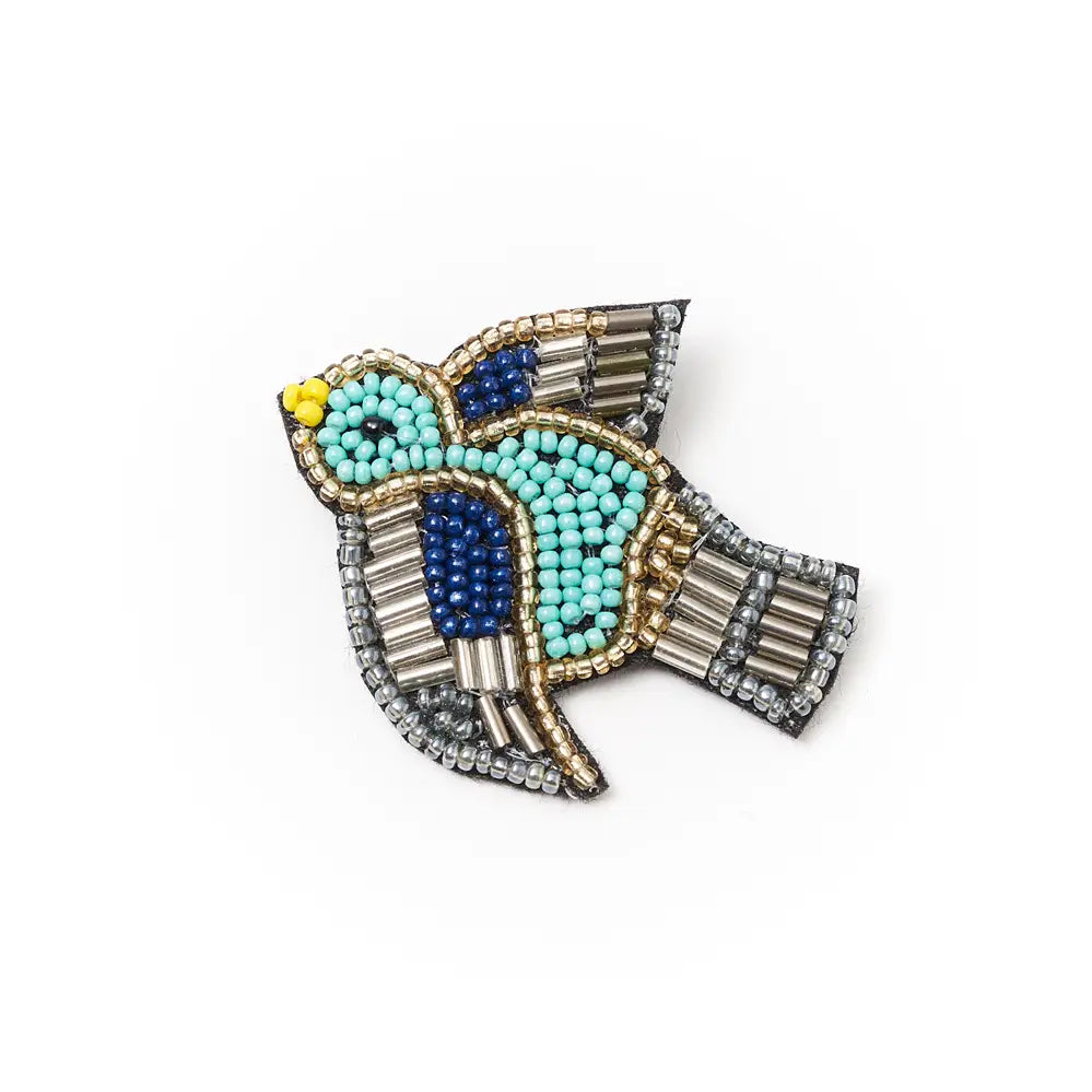 Bala Mani Beaded Handmade Brooch Pin- Assorted Styles