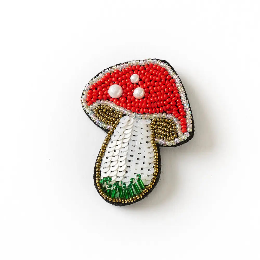 Bala Mani Beaded Handmade Brooch Pin- Assorted Styles