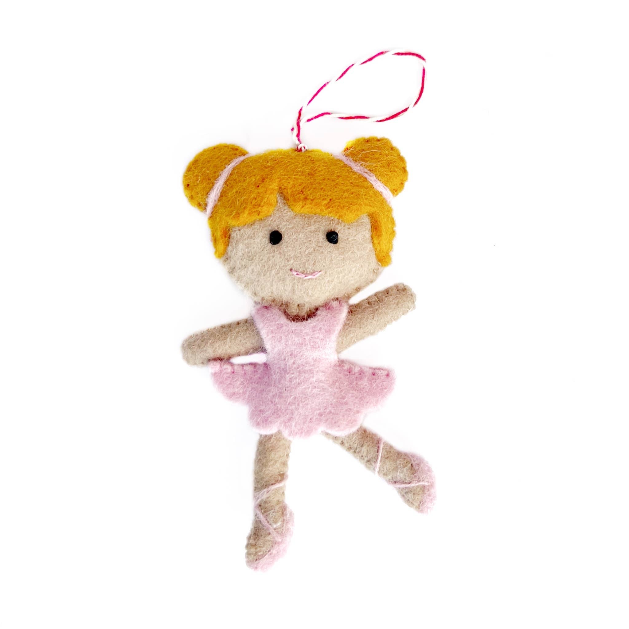 Ballerina Felt Wool Ornament - Blonde