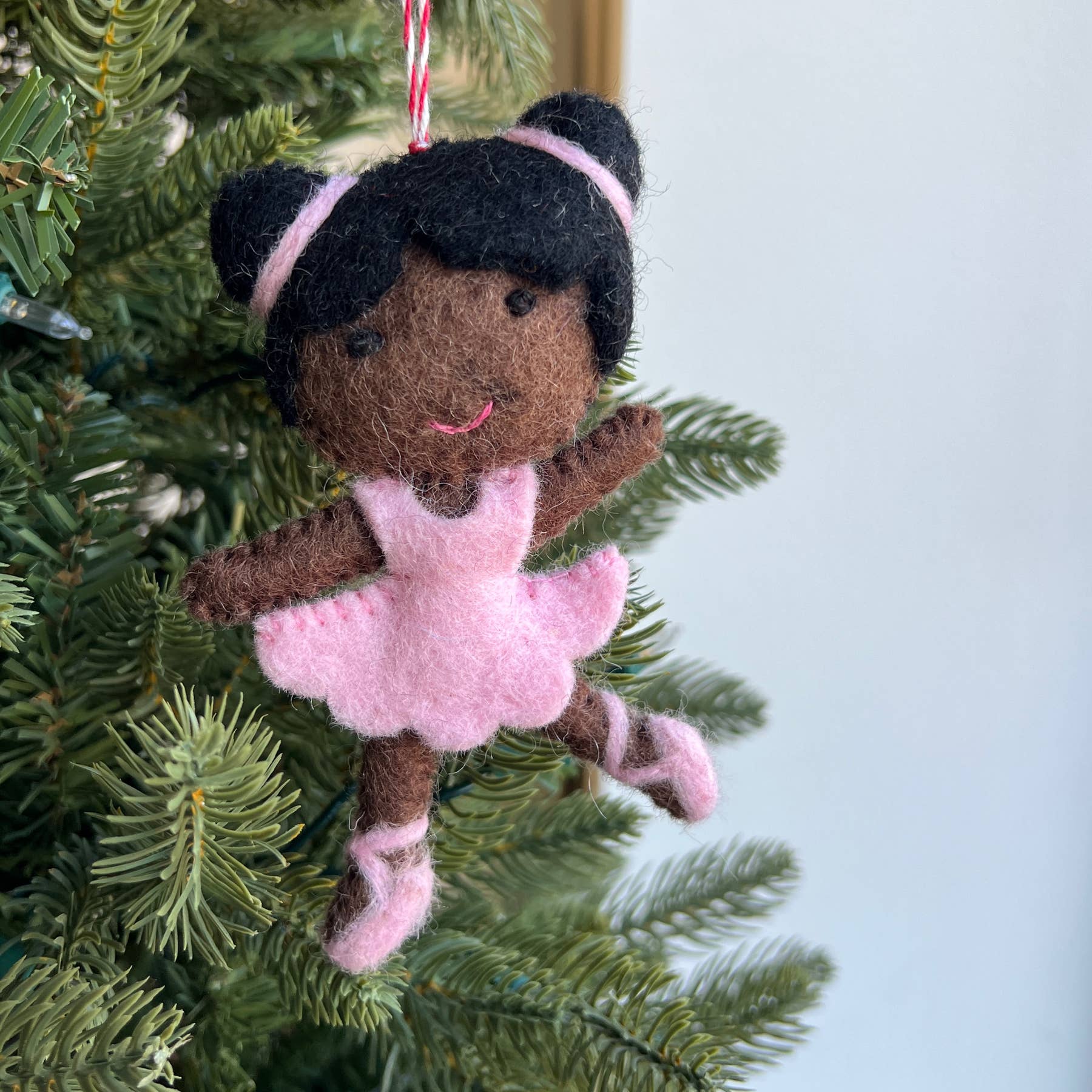 Ballerina Felt Wool Ornament- Sold Individually