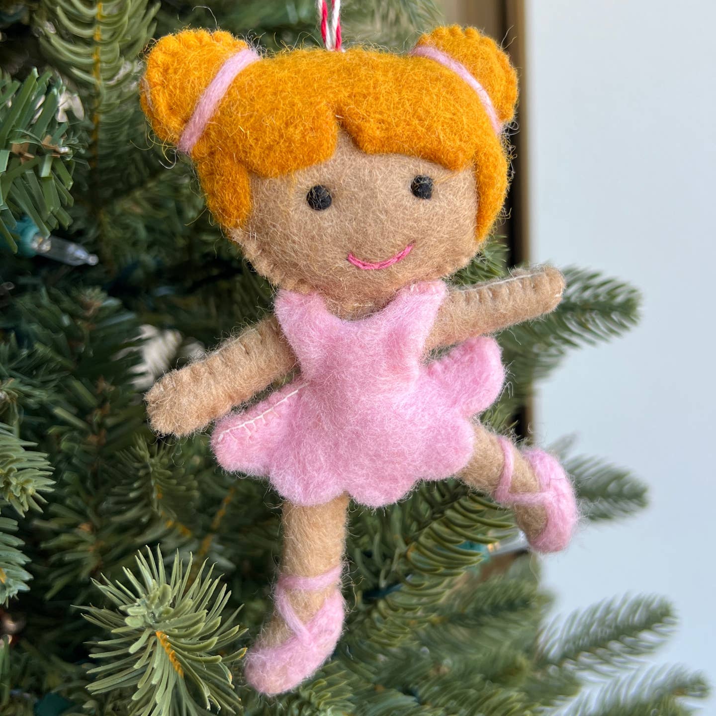 Ballerina Felt Wool Ornament- Sold Individually