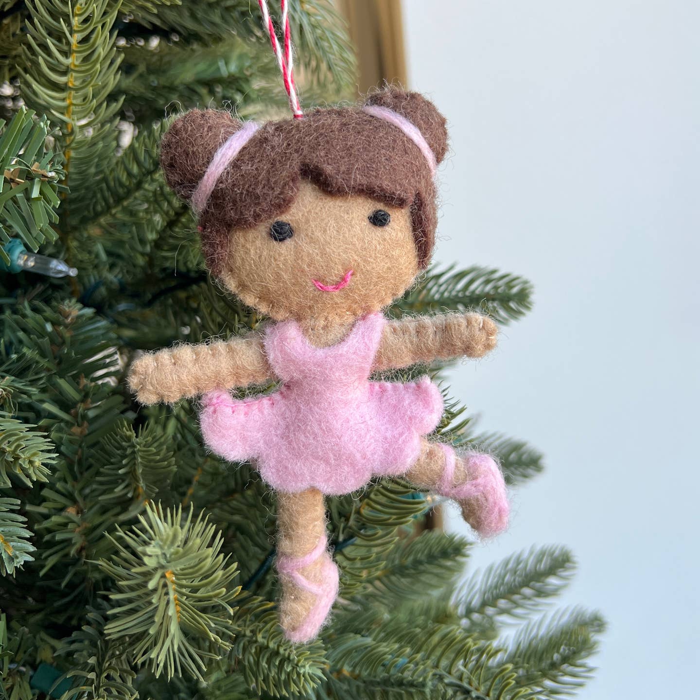 Ballerina Felt Wool Ornament- Sold Individually
