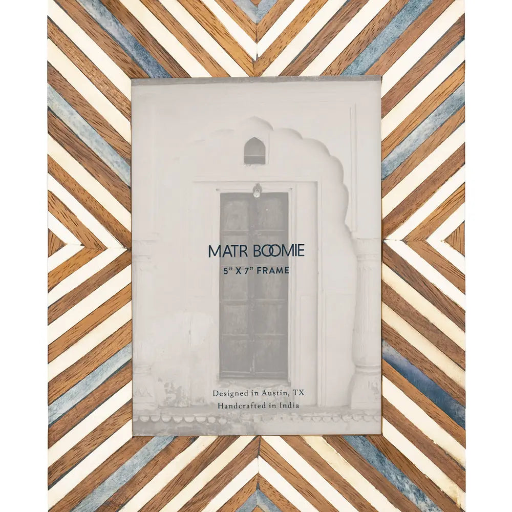 Banka Mundi Frame - Brown & White- Assorted Sizes- Sold Individually