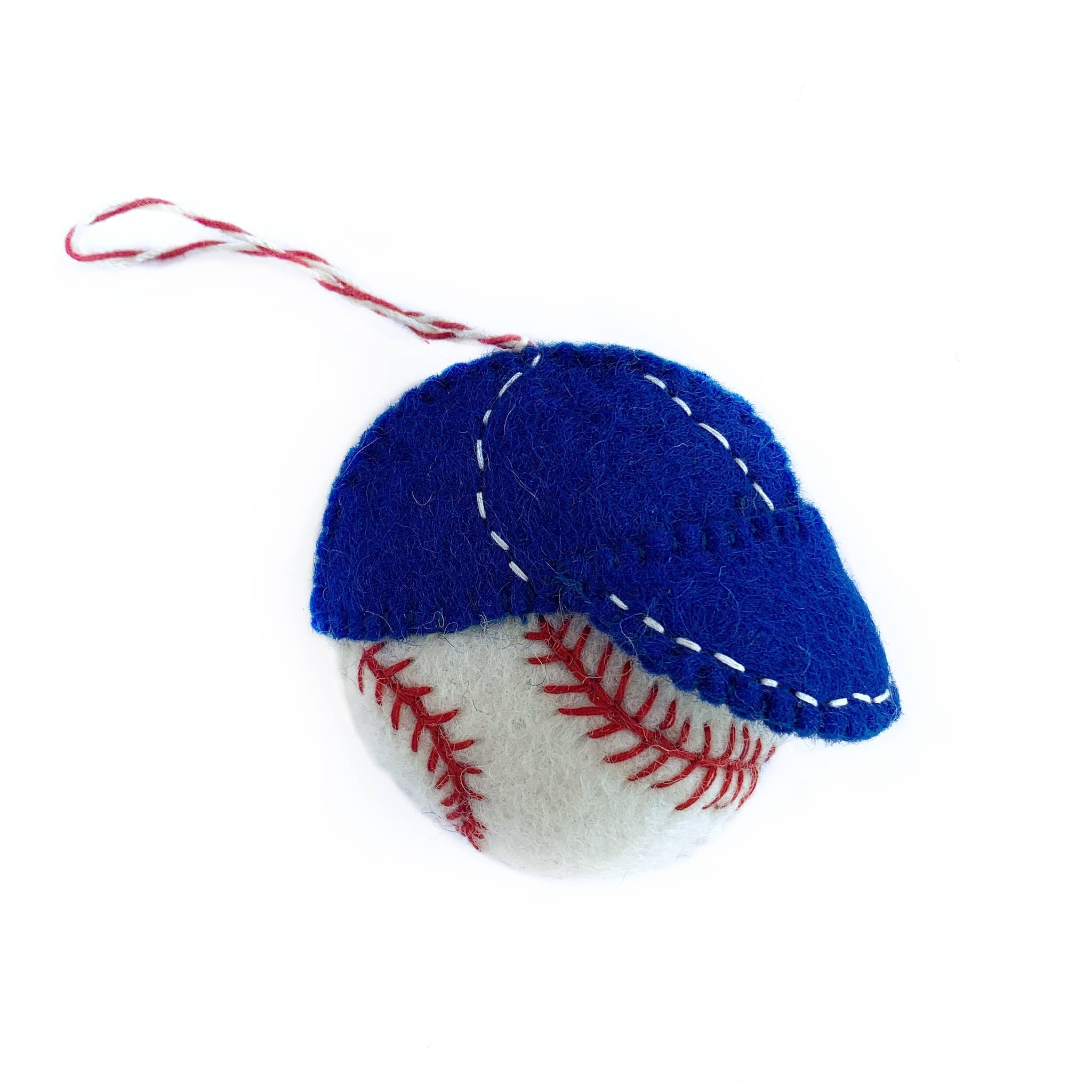 Baseball Cap Felt Wool Ornament