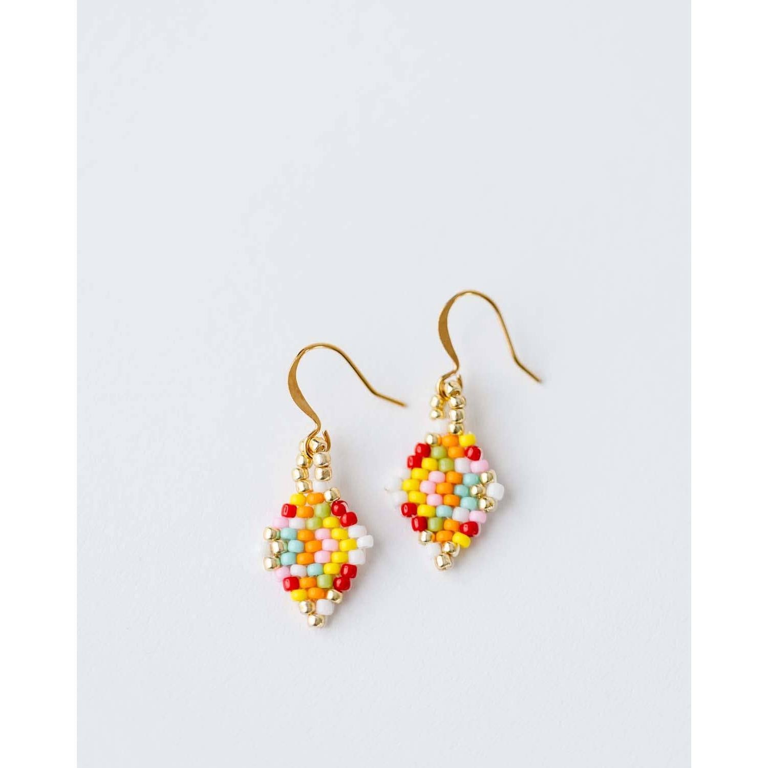 Beaded Confetti Earrings- Assorted Colors/ Sizes