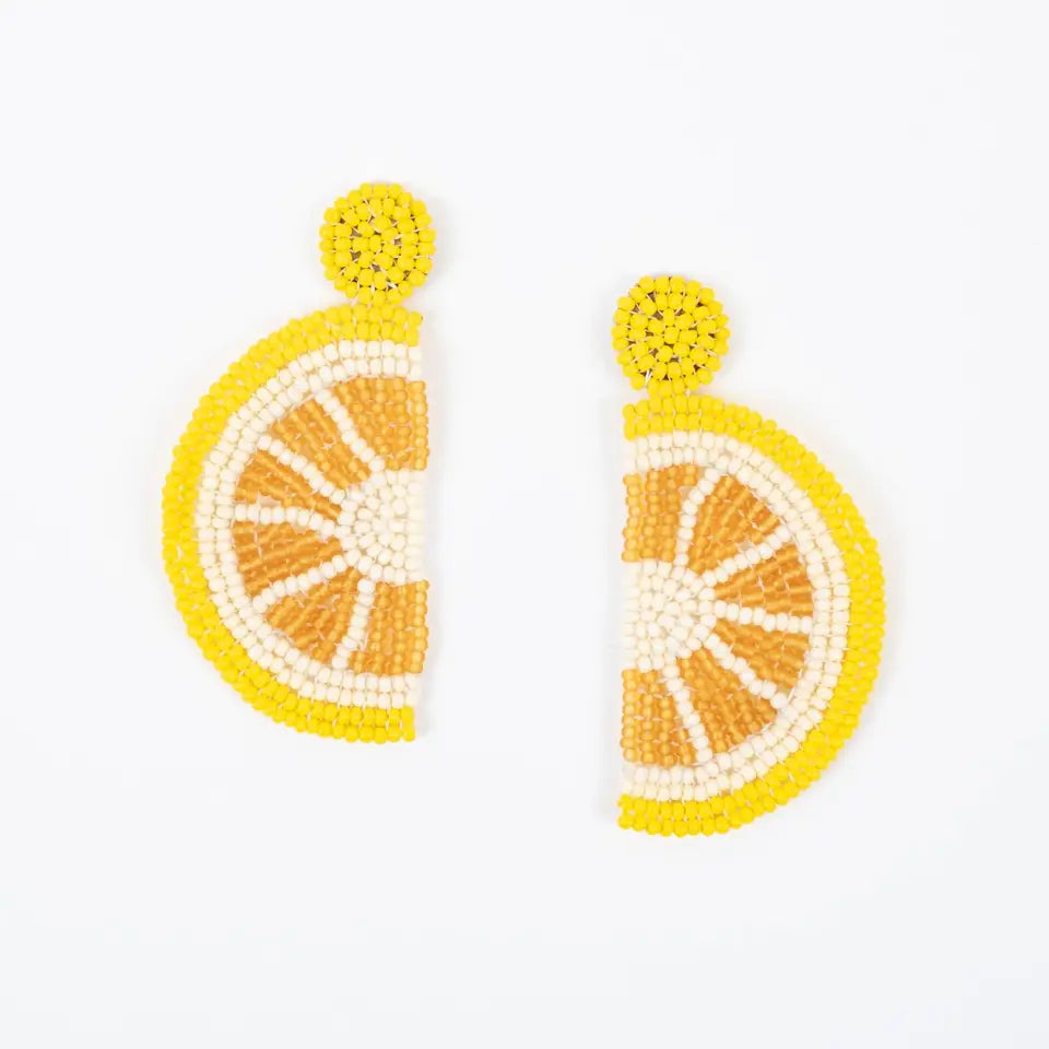 Beaded Fruit Earrings- Assorted