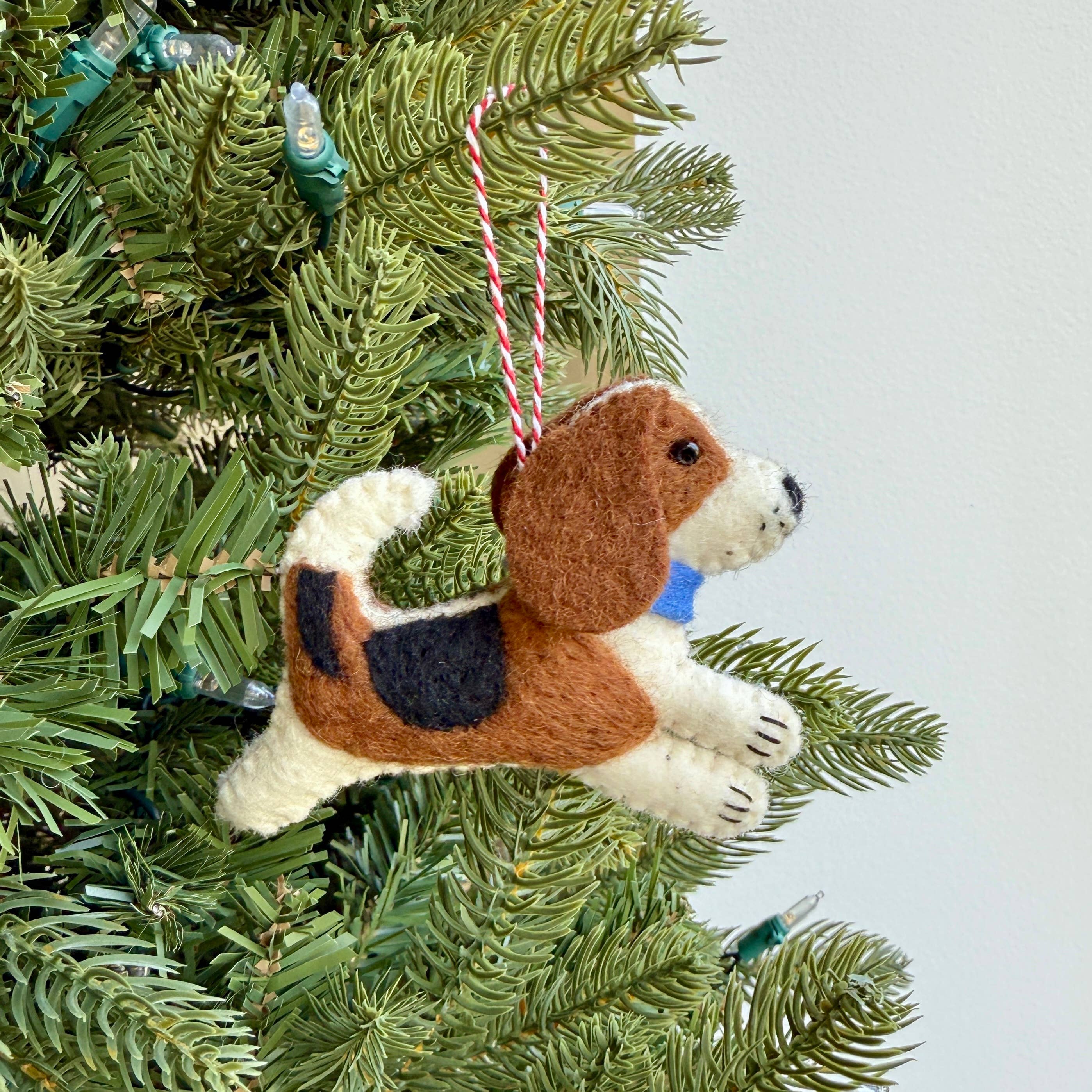 Beagle Felt Wool Ornament