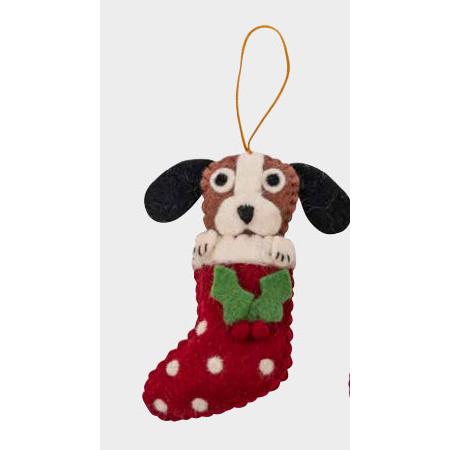 Beagle in Stocking Ornament