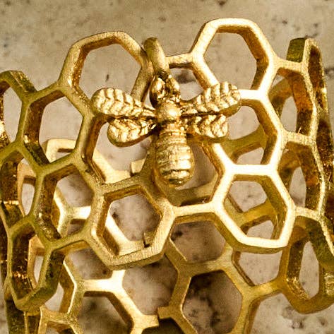 Bee Charmed Honeycomb Ring