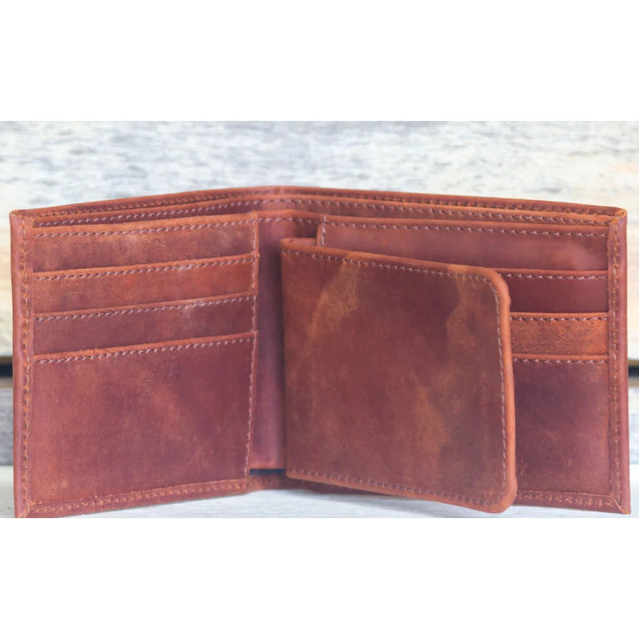 Bi- Fold Leather Wallet- Assorted Colors