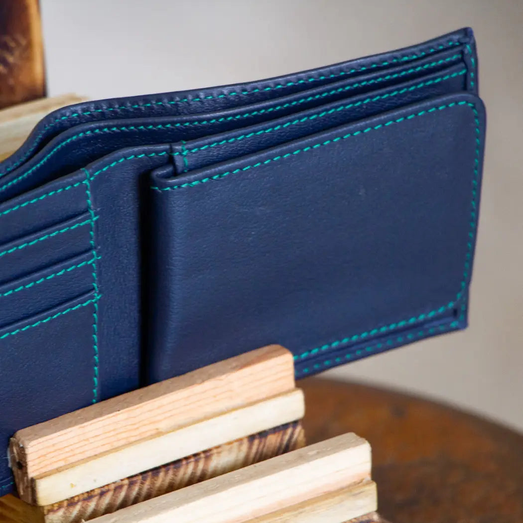 Bi- Fold Leather Wallet- Assorted Colors