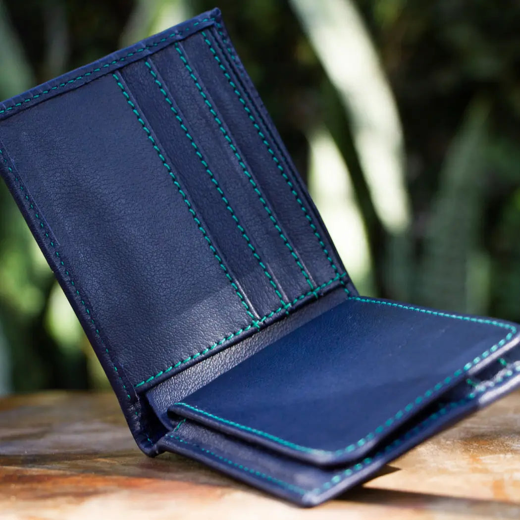 Bi- Fold Leather Wallet- Assorted Colors