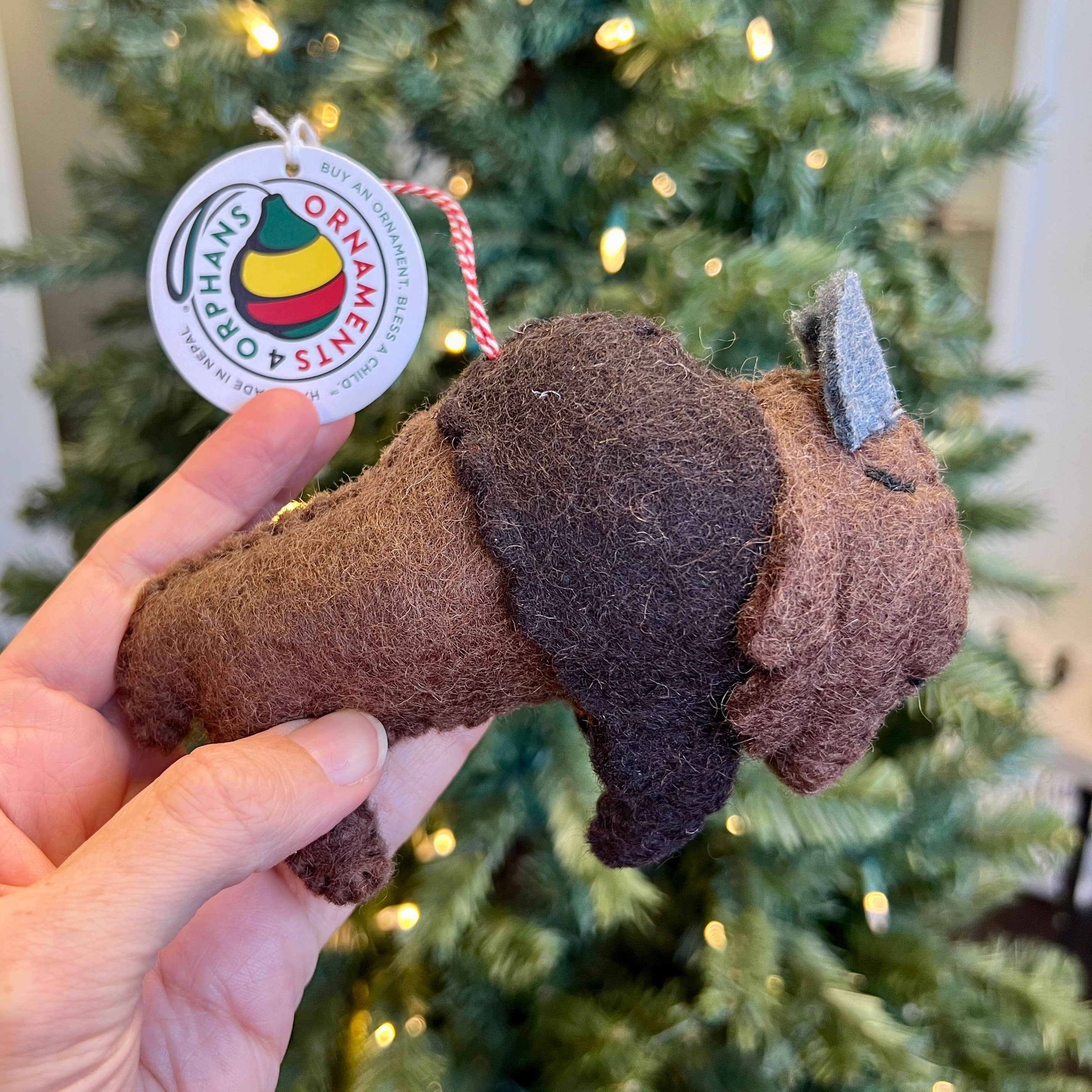 Bison Felt Wool Ornament