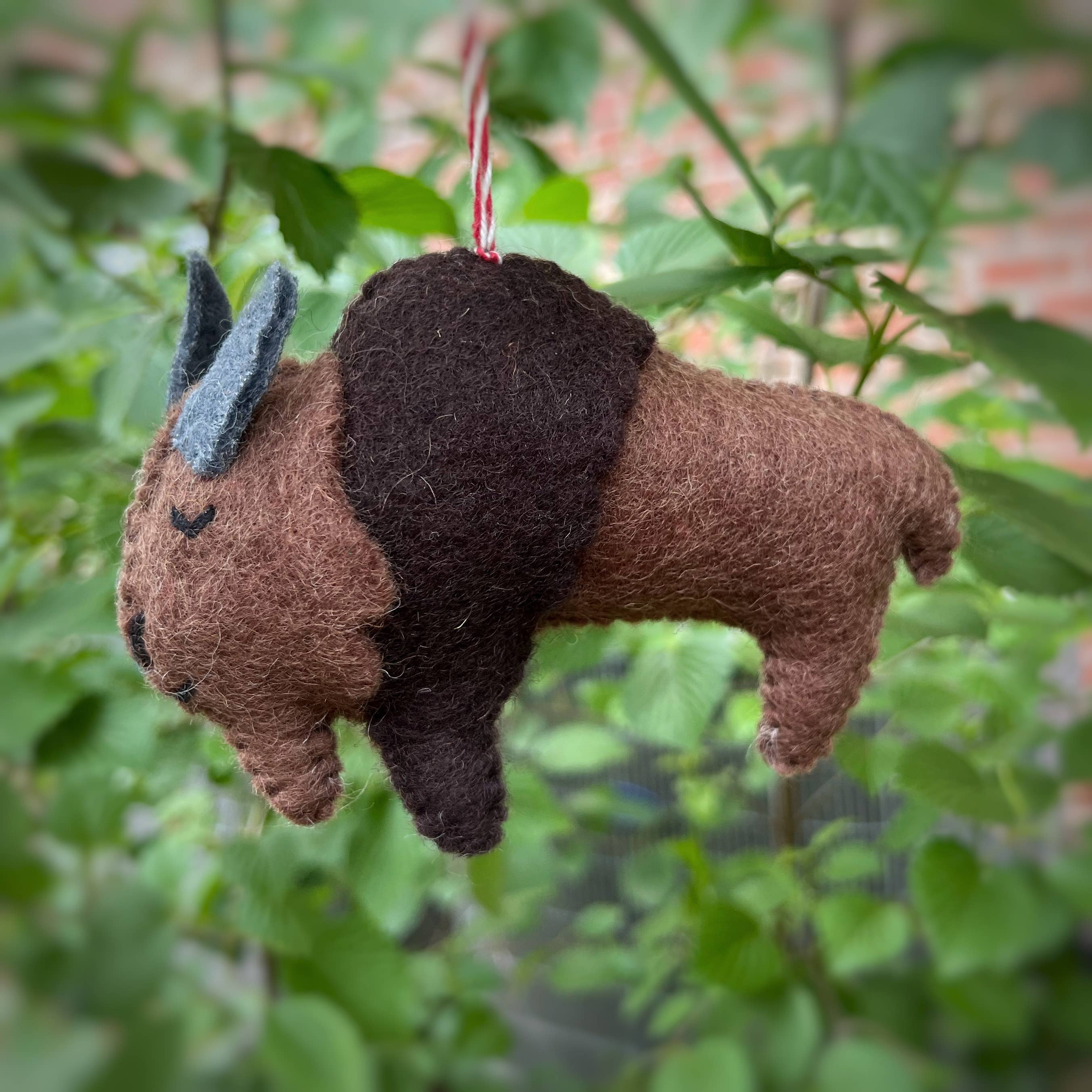 Bison Felt Wool Ornament