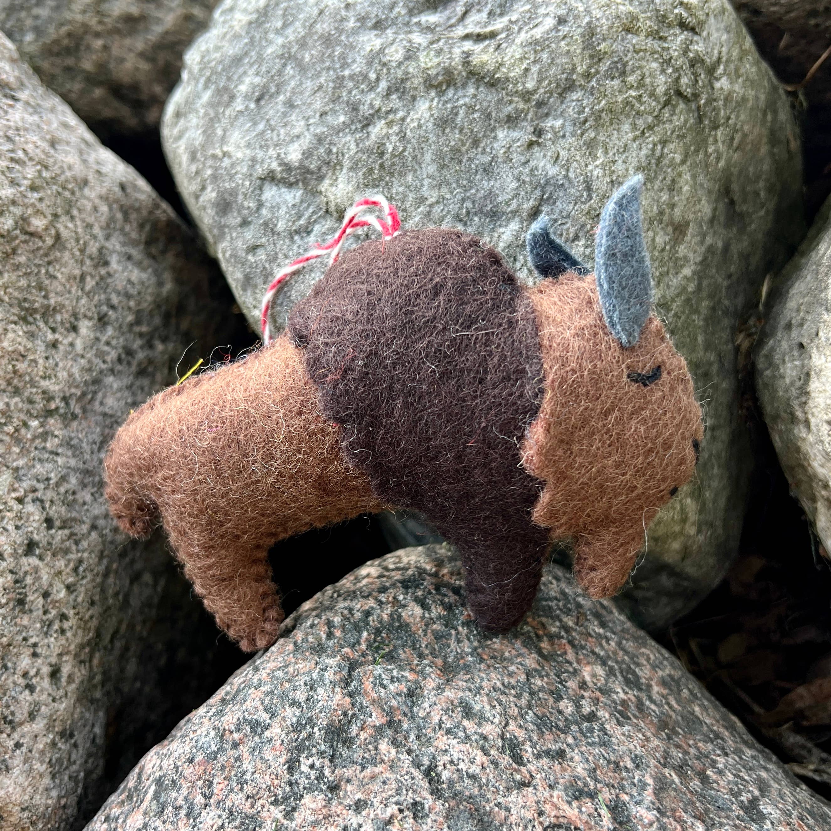 Bison Felt Wool Ornament