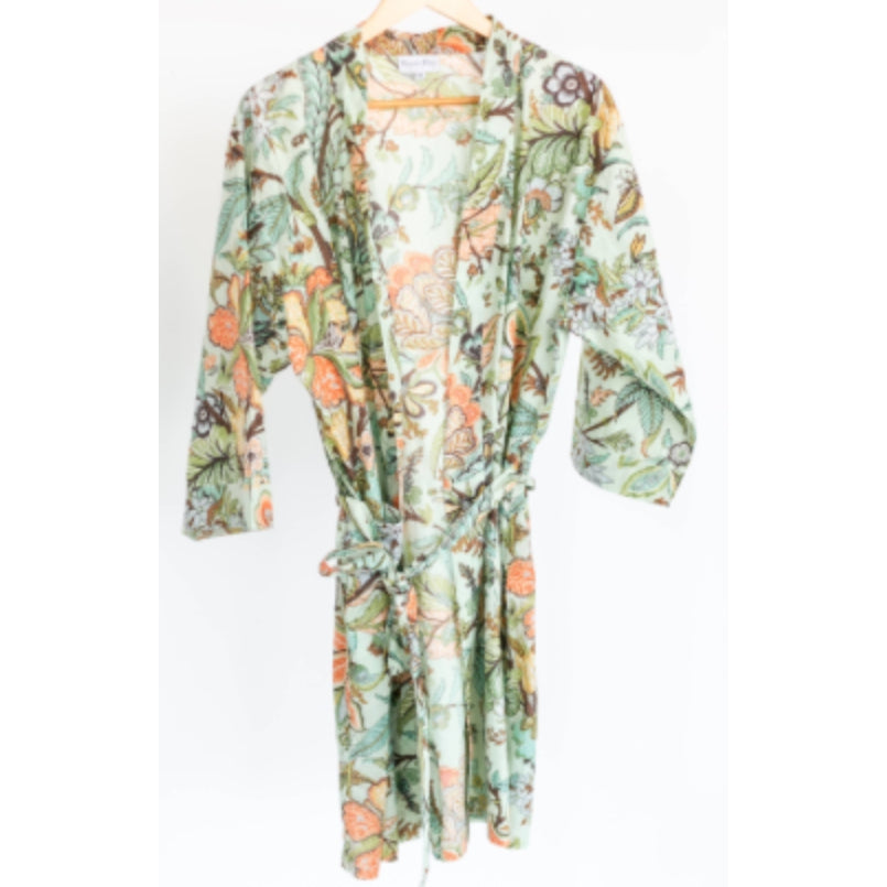 Block Print Robe-Knee Length- Assorted Designs